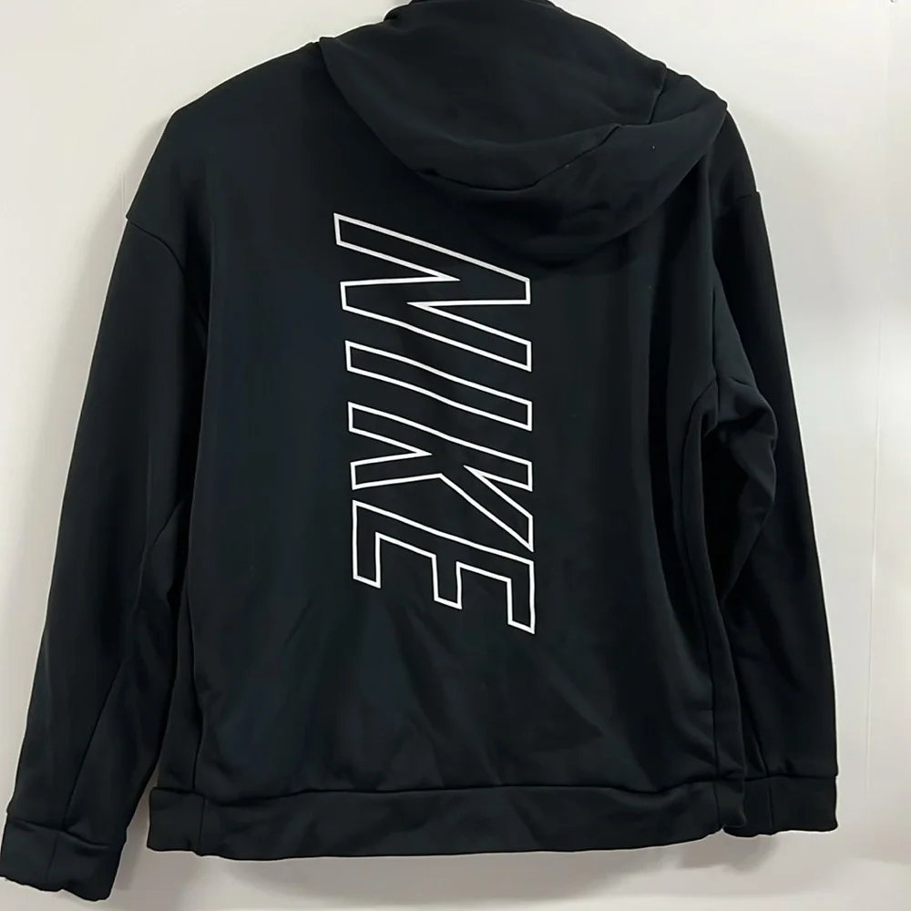Womens Nike Sportswear Hoodie Black Swoosh-Small‎